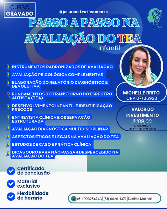 CURSO GRAVADO TEA INFANTIL
