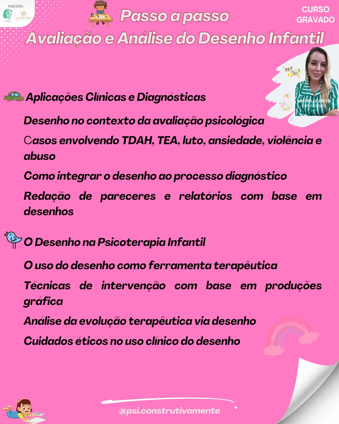 CURSO GRAVADO AVALIAÇÃO E ANÁLISE DO DESENHO INFANTIL